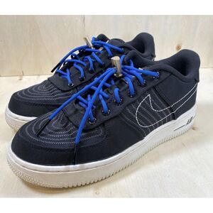 Nike Air Force 1 Low LV8 3 GS Black Anthracite Blue Laces SIZE 5Y DV1622-001‎